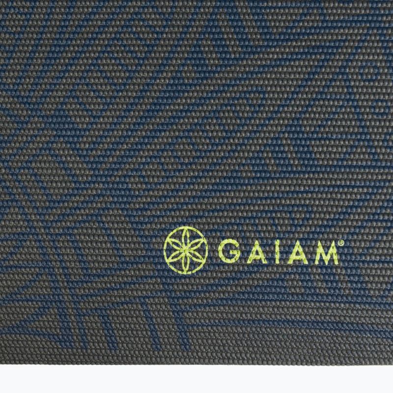 Yoga mat Gaiam Premium Sundial Layers 6 mm black/navy/yellow 4