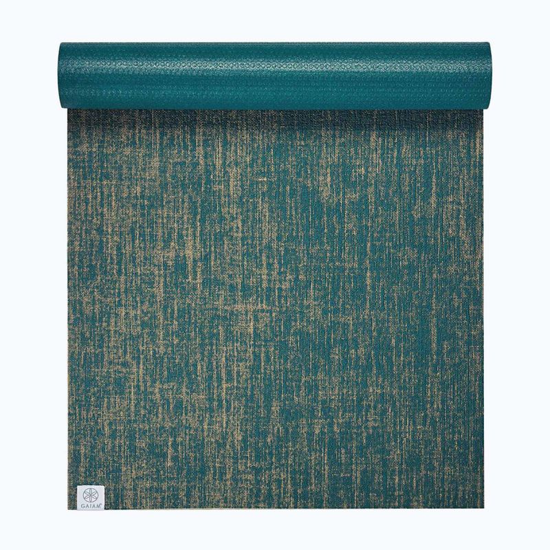 Yoga mat Gaiam Jute 6 mm blue 2