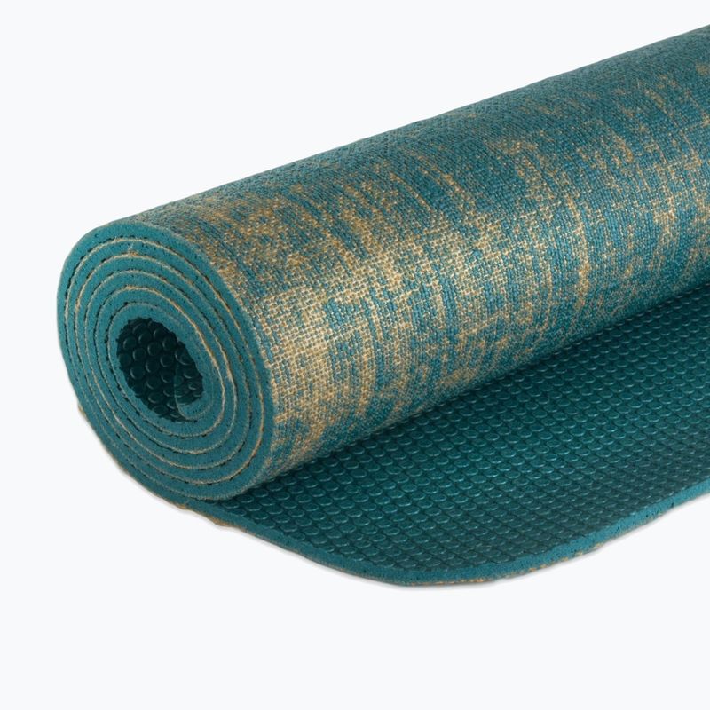 Yoga mat Gaiam Jute 6 mm blue 5