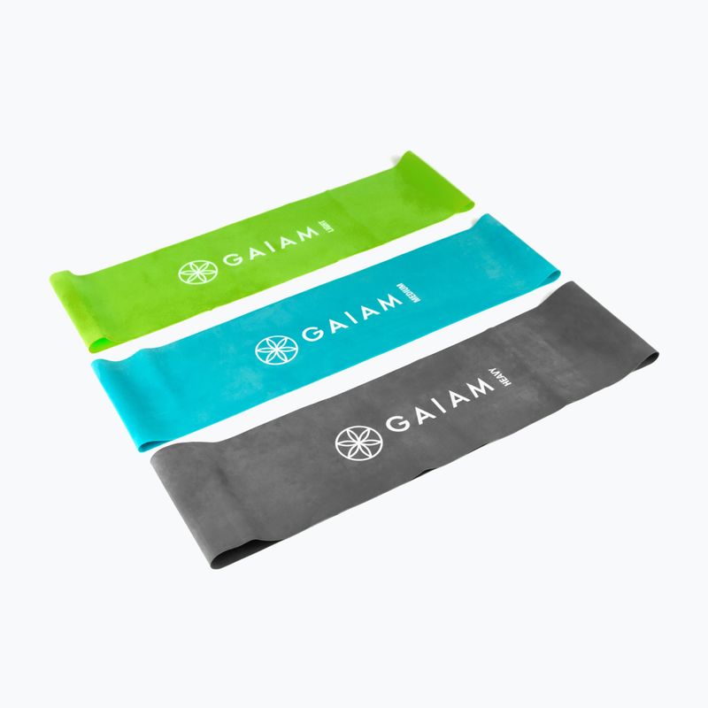 Exercise band set Gaiam 63578 3 szt. black/blue/green 2