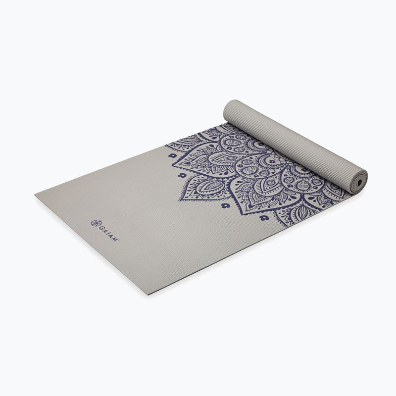 Yoga mat Gaiam Sustained Yoga grey sundial flower 3