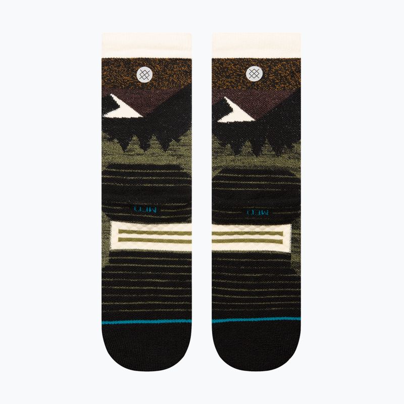 Stance Mid Wool Crew olive running socks 3