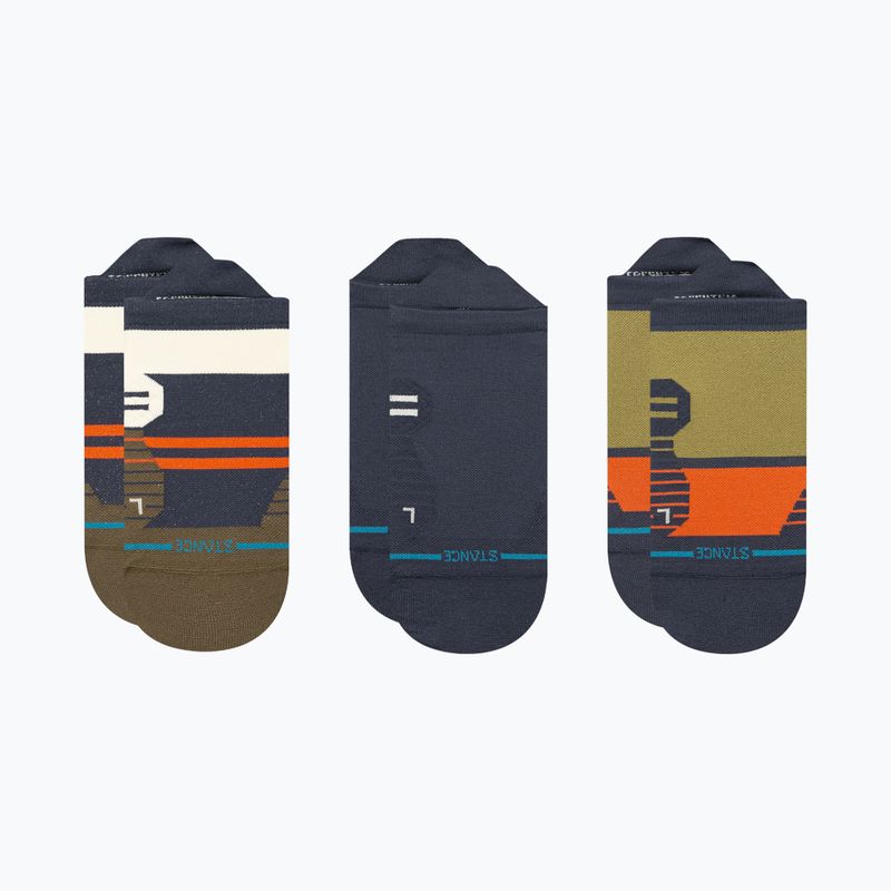 Stance Route Ultra Tab 3 Pack running socks navy