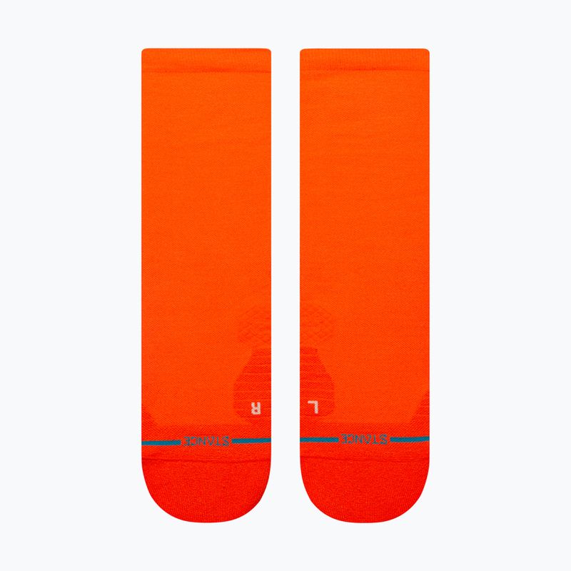 Stance Iconic Light Crew tomato running socks 2