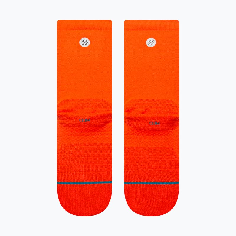 Stance Iconic Light Crew tomato running socks 3