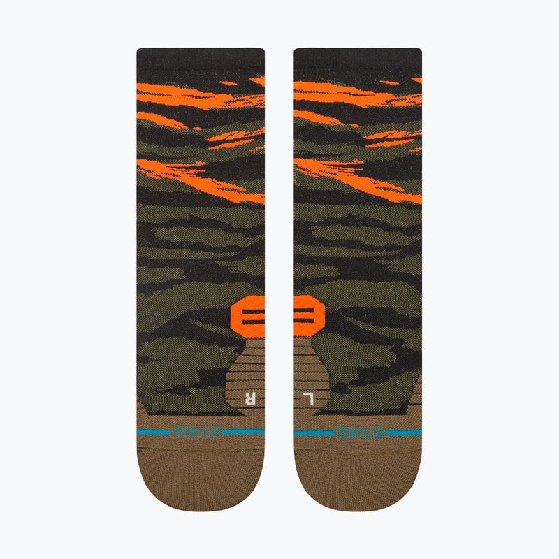 Stance Primal Light Crew olive running socks 2