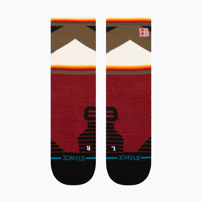Stance Jimmy Chin Mid Wool Crew running socks red 2