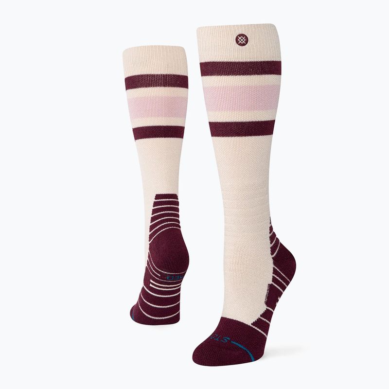 Women's ski socks Stance Boyd Mid Wool Snow oat/meal 2
