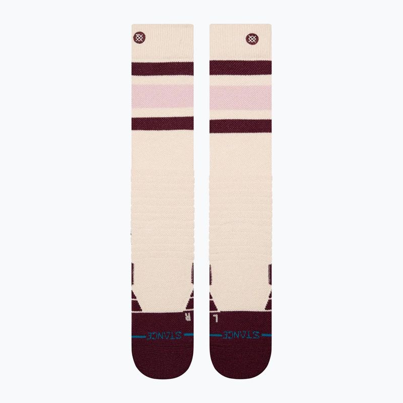 Women's ski socks Stance Boyd Mid Wool Snow oat/meal 3