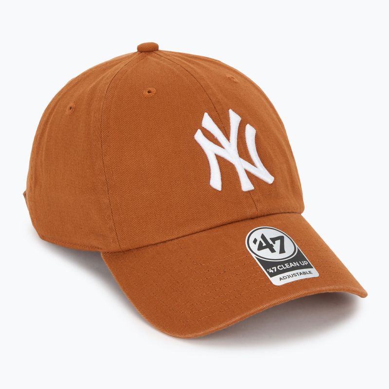 47 Brand MLB New York Yankees CLEAN UP burnt orange baseball cap