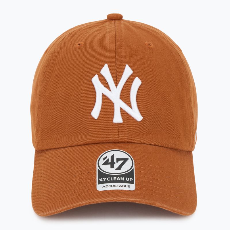 47 Brand MLB New York Yankees CLEAN UP burnt orange baseball cap 2