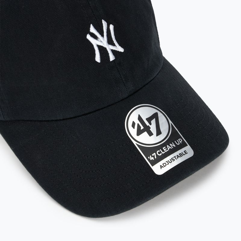 47 Brand MLB New York Yankees Base Runner cap CLEAN UP black 3