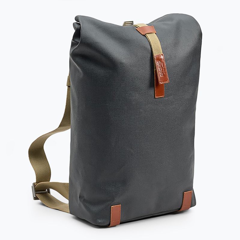 Brooks England Pickwick Cotton Canvas 26 l grey/honey urban backpack 2