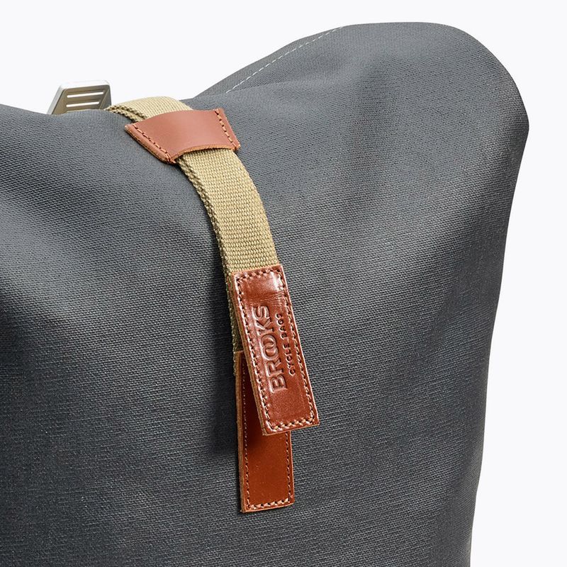 Brooks England Pickwick Cotton Canvas 26 l grey/honey urban backpack 8