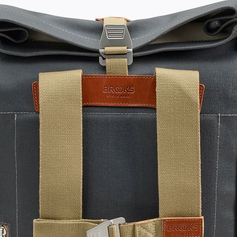 Brooks England Pickwick Cotton Canvas 26 l grey/honey urban backpack 10