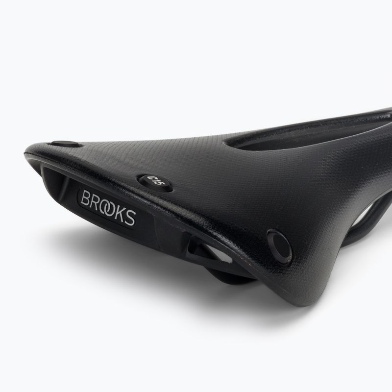 Brooks England C15 Carved black bicycle saddle 5