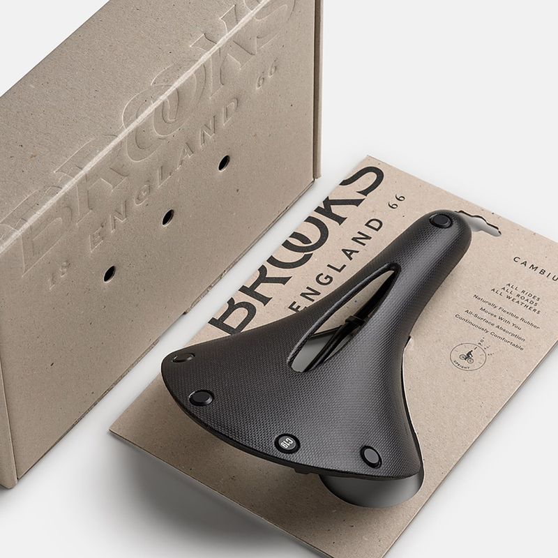 Brooks England C19 Carved black bicycle saddle 8