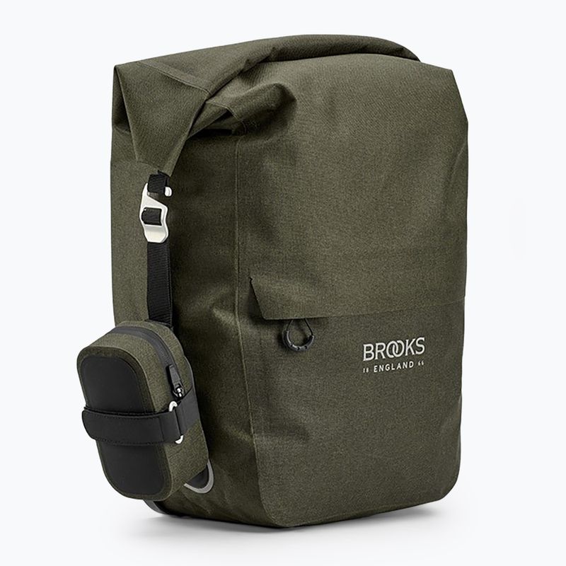 Brooks England Scape Pannier Large 18-22 l mud green bicycle pannier 5