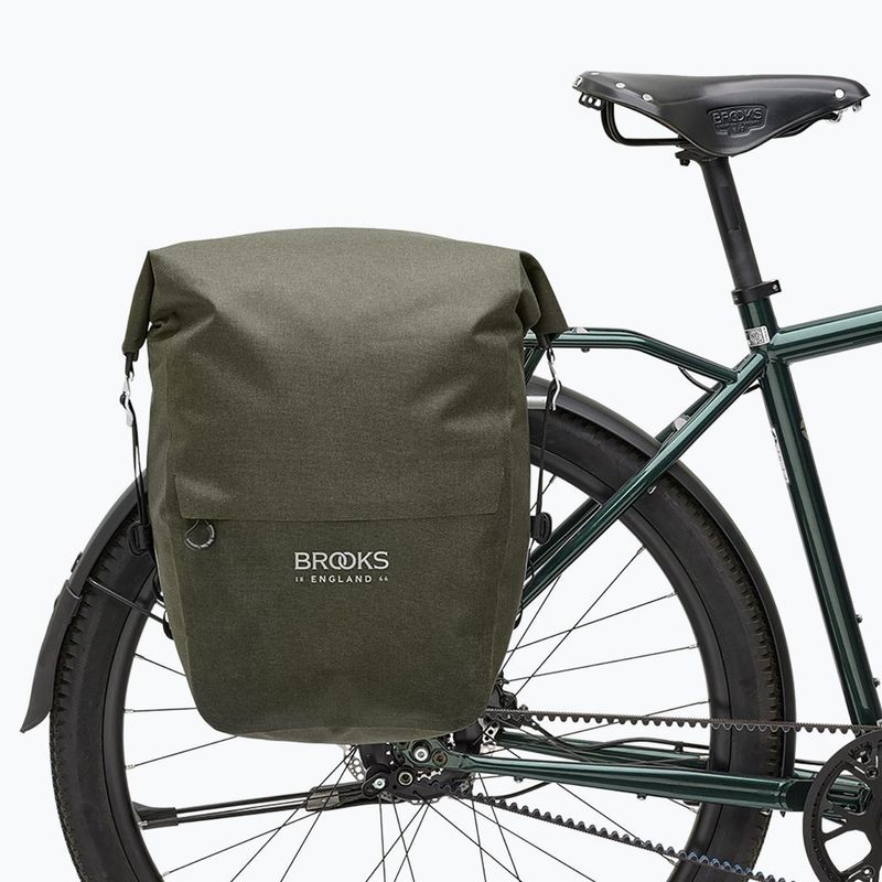 Brooks England Scape Pannier Large 18-22 l mud green bicycle pannier 6