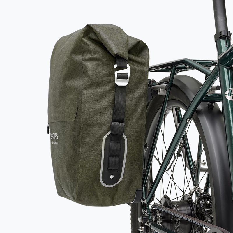 Brooks England Scape Pannier Large 18-22 l mud green bicycle pannier 7