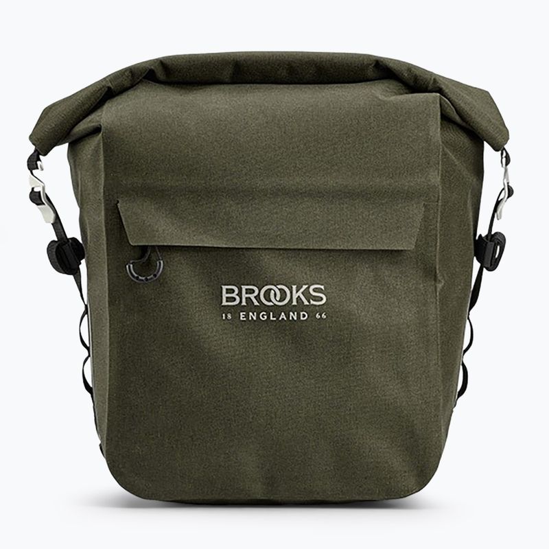 Brooks England Scape Pannier Small 10-13 l mud green bicycle pannier 2