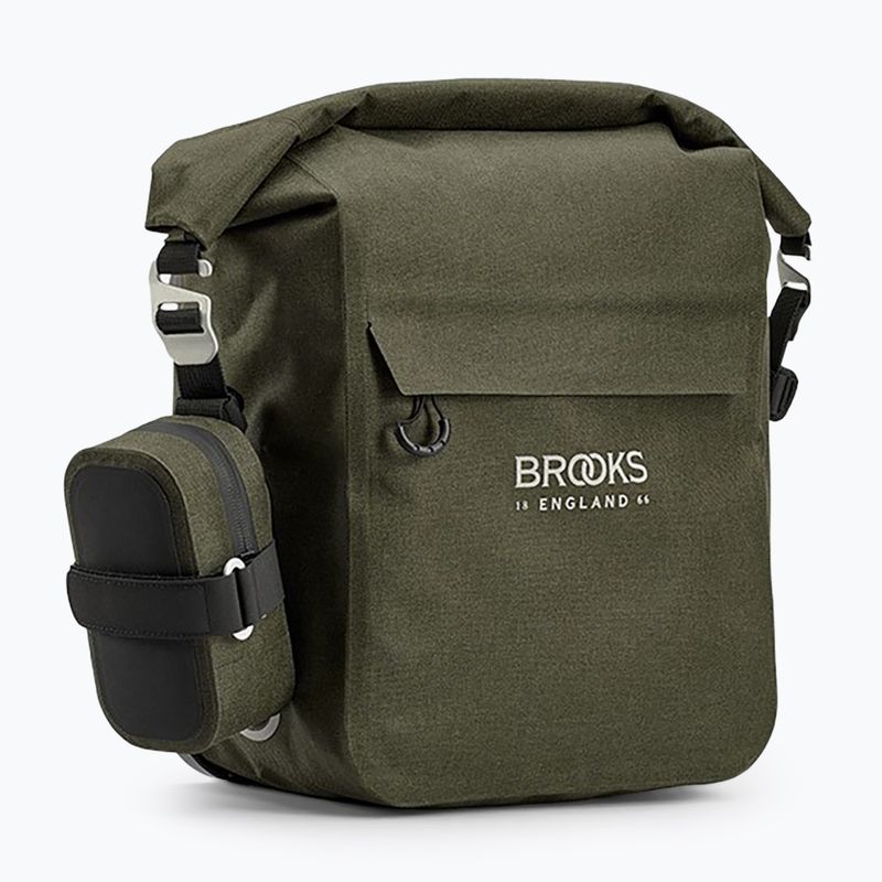 Brooks England Scape Pannier Small 10-13 l mud green bicycle pannier 5