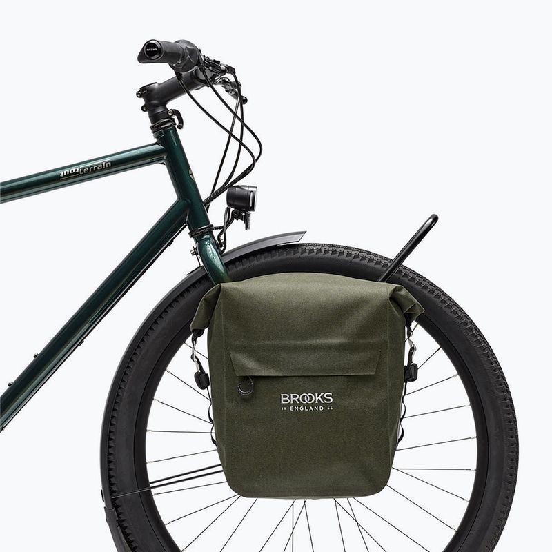 Brooks England Scape Pannier Small 10-13 l mud green bicycle pannier 6