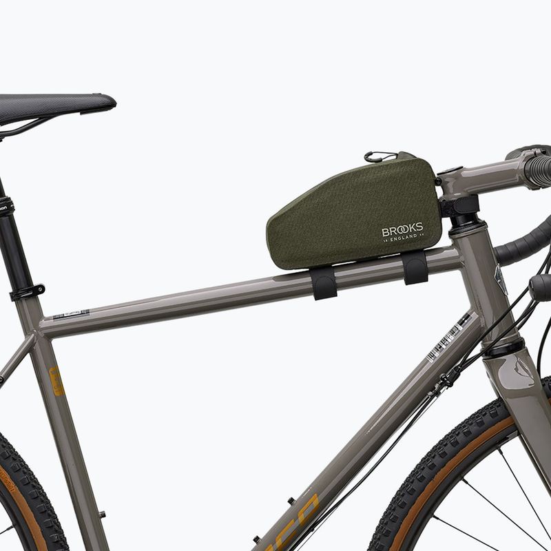 Brooks England Scape Top Tube 0.9 l mud green bicycle frame bag 4