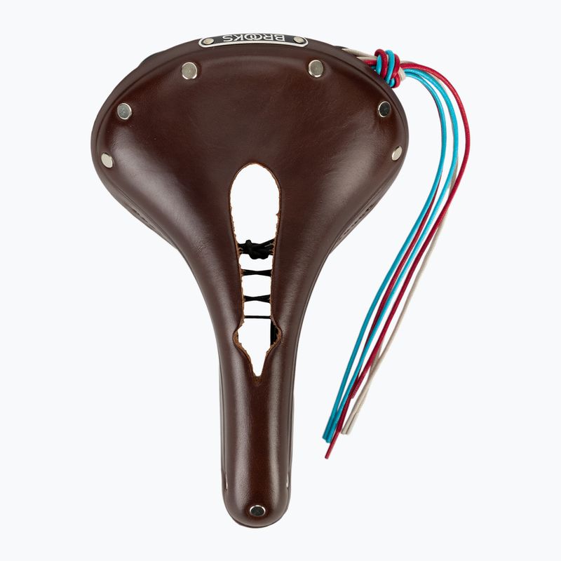 Brooks England Flyer Carved brown bicycle saddle 3