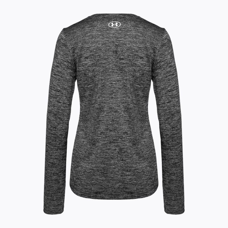 Women's Under Armour Tech Crew Twist training longsleeve black/metallic silver 5