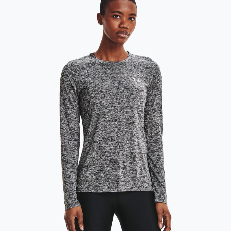 Women's Under Armour Tech Crew Twist training longsleeve black/metallic silver