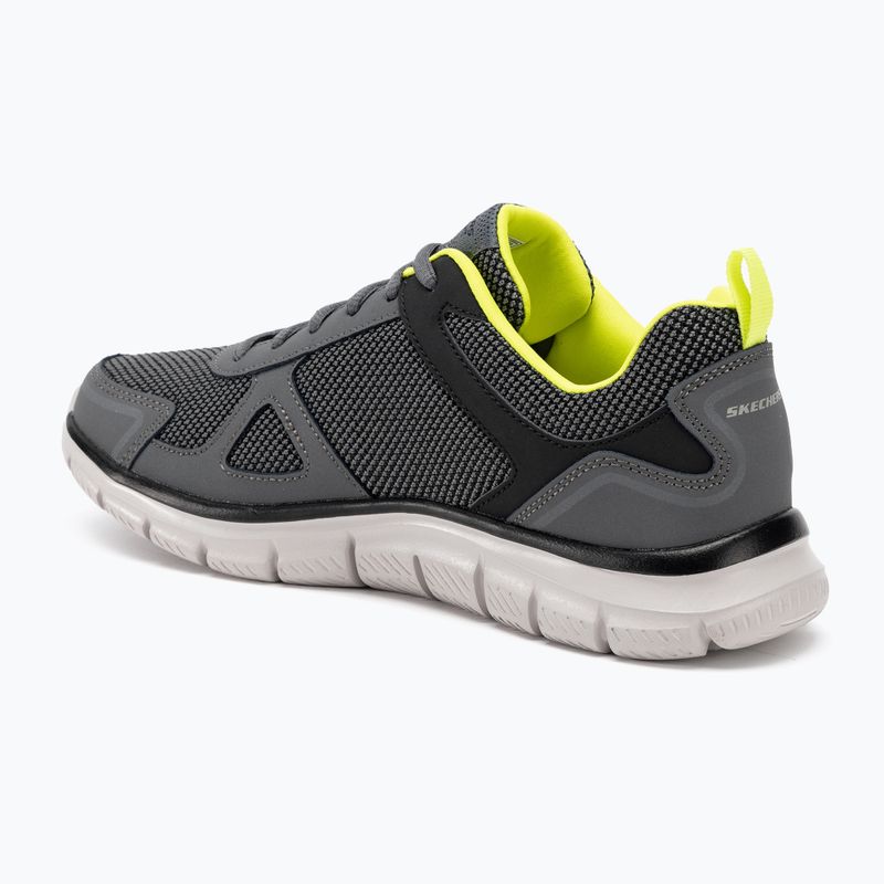 SKECHERS Track Bucolo men's shoes charcoal/white/lime 3