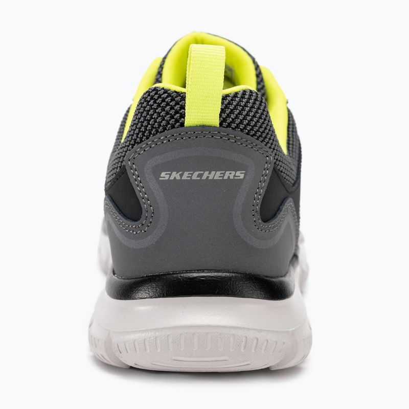 SKECHERS Track Bucolo men's shoes charcoal/white/lime 6