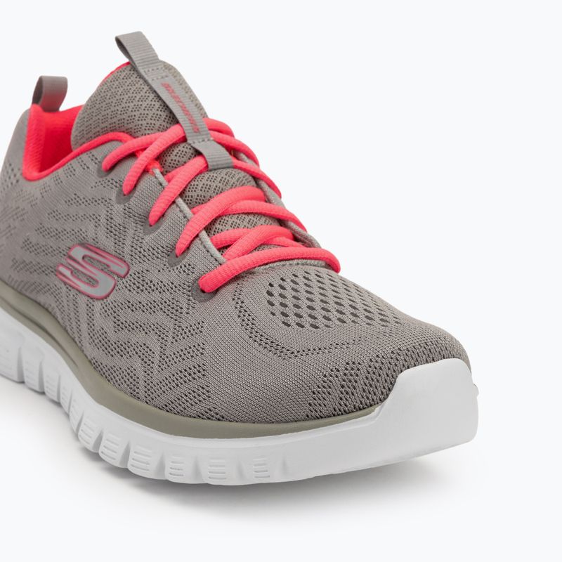 Women's shoes SKECHERS Graceful Get Connected gray/coral 7