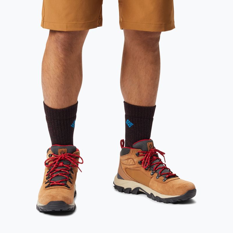 Columbia Newton Ridge Plus II Suede WP elk/mountain red men's trekking boots 15