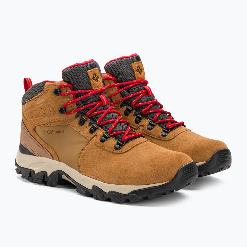 Columbia Newton Ridge Plus II Suede WP elk/mountain red men's trekking boots 4