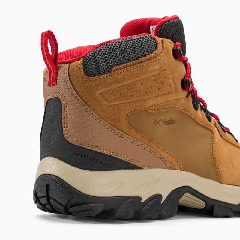 Columbia Newton Ridge Plus II Suede WP elk/mountain red men's trekking boots 9