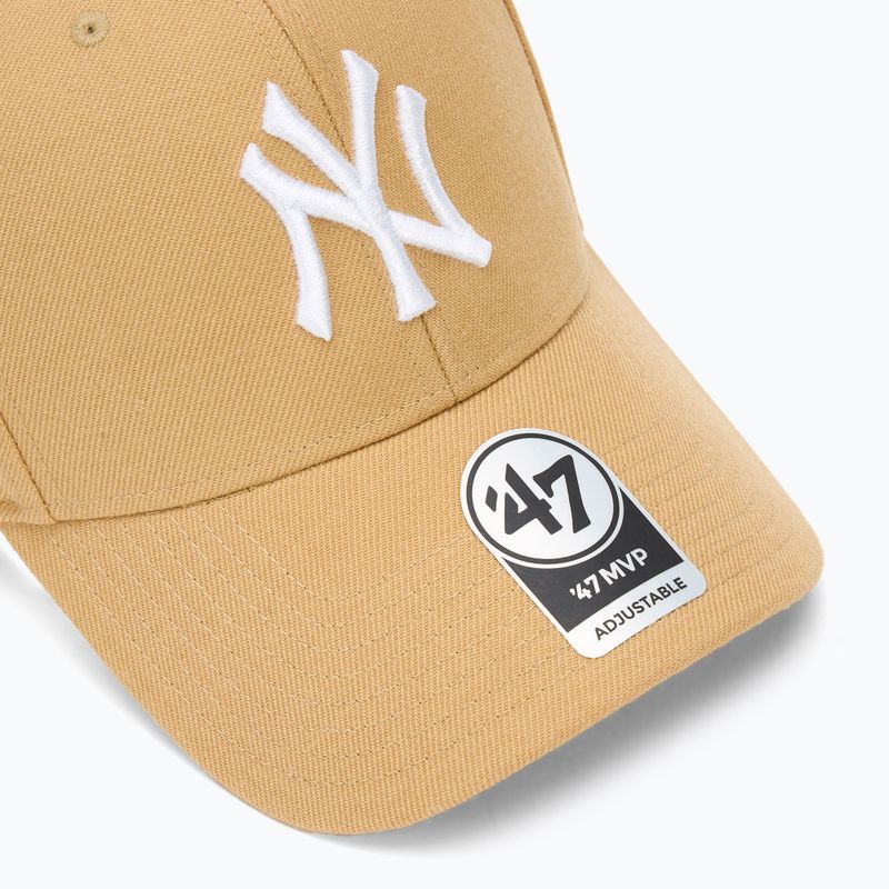 47 Brand MLB New York Yankees MVP light tan baseball cap 3