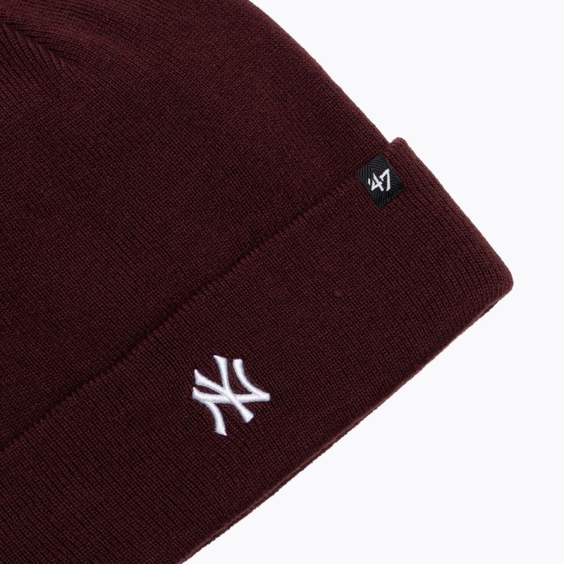 47 Brand MLB New York Yankees Centerfield winter beanie dark maroon 3