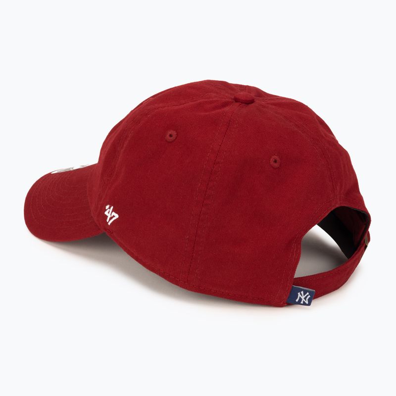 47 Brand MLB New York Yankees CLEAN UP razor red baseball cap 3