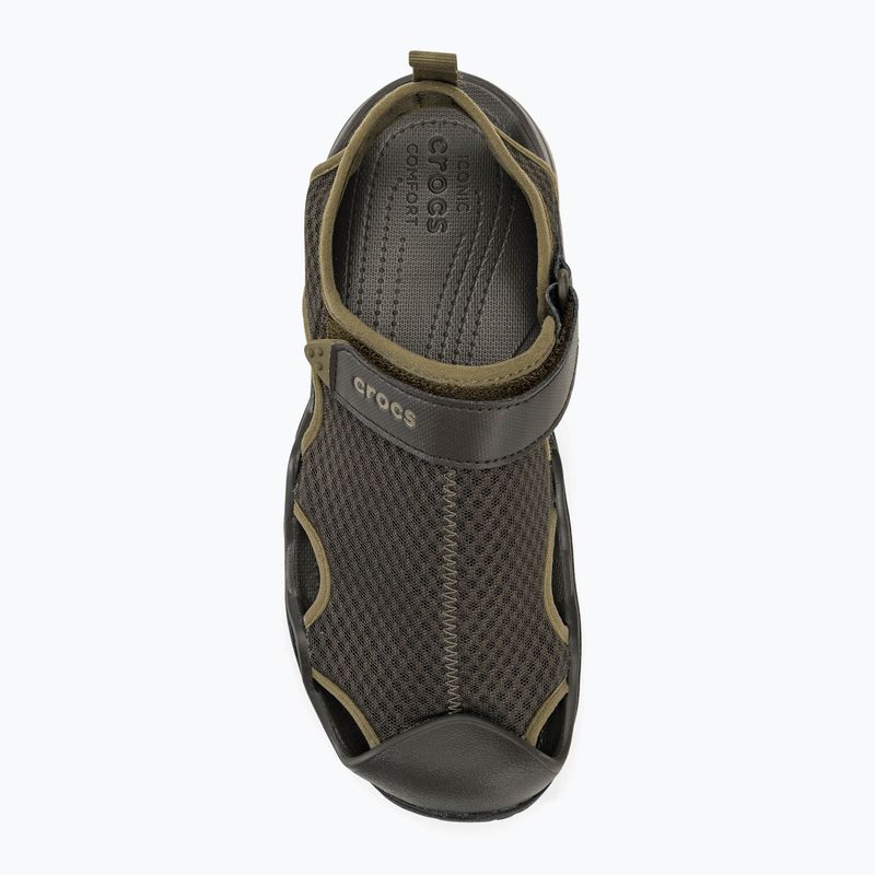 Men's Crocs Swiftwater Mesh Deck espresso sandals 5