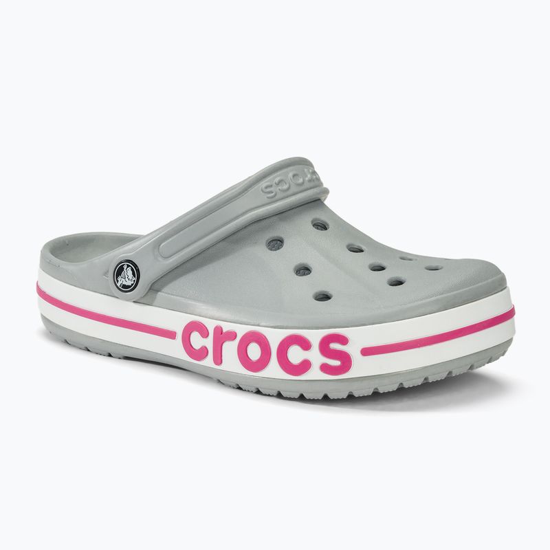Crocs Bayaband Clog slides light grey/candy pink 2