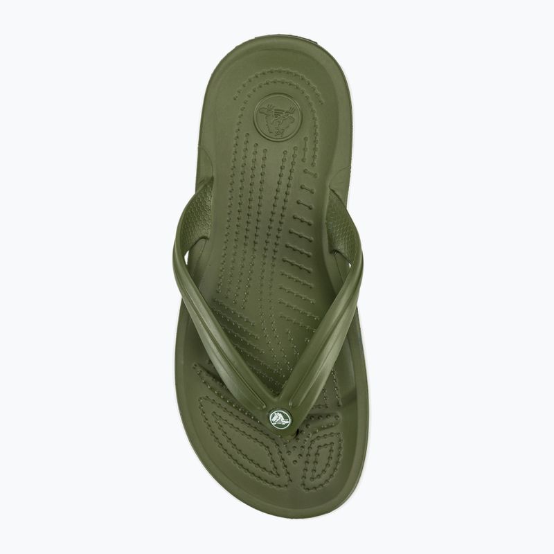 Crocs Crocband Flip army green/white flip flops 6