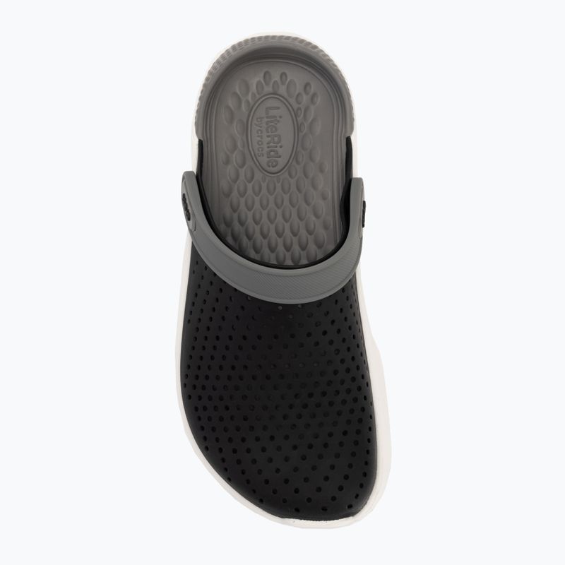 Crocs LiteRide Clog black/smoke flip-flops 6