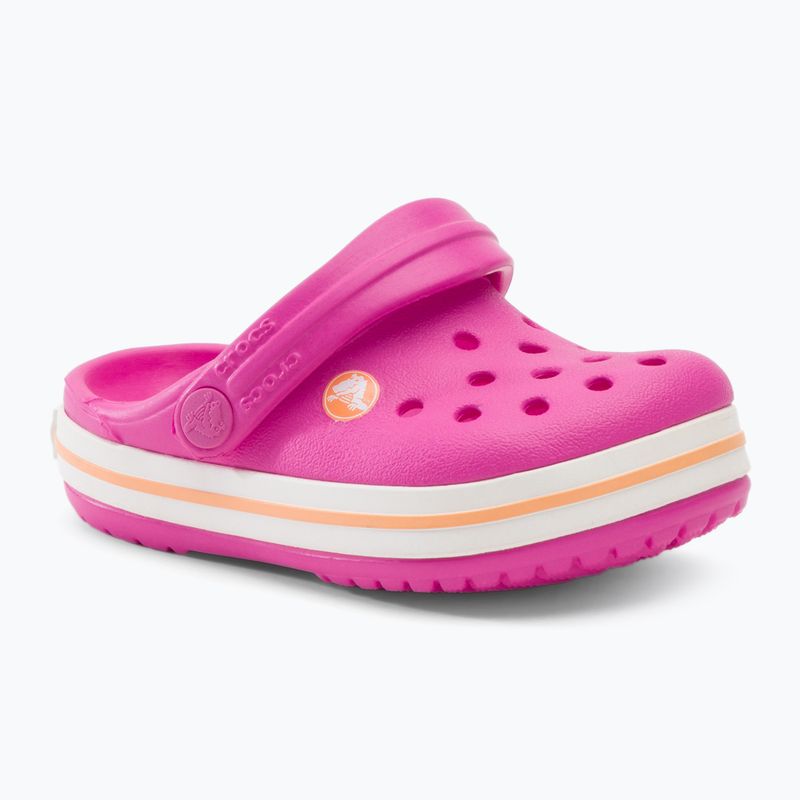 Crocs Kids Crocband Clog electric pink/cantaloupe flip-flops 2