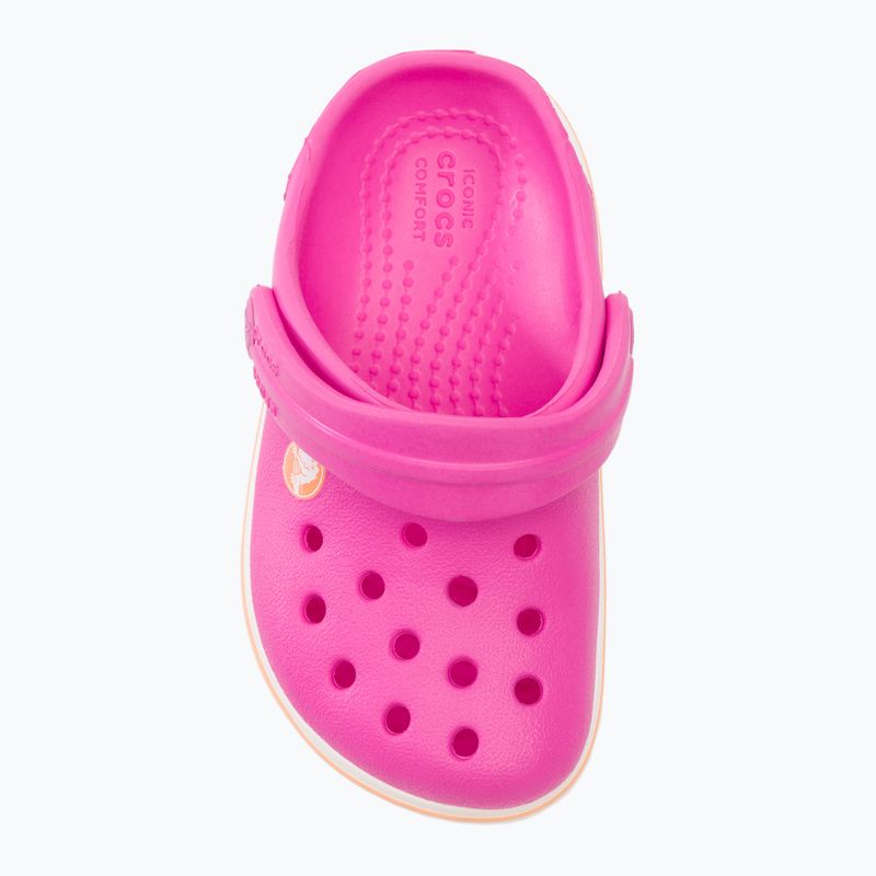 Crocs Kids Crocband Clog electric pink/cantaloupe flip-flops 7