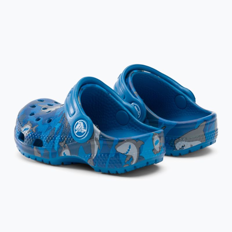 Crocs Classic Shark Clog prep blue children's flip-flops 4