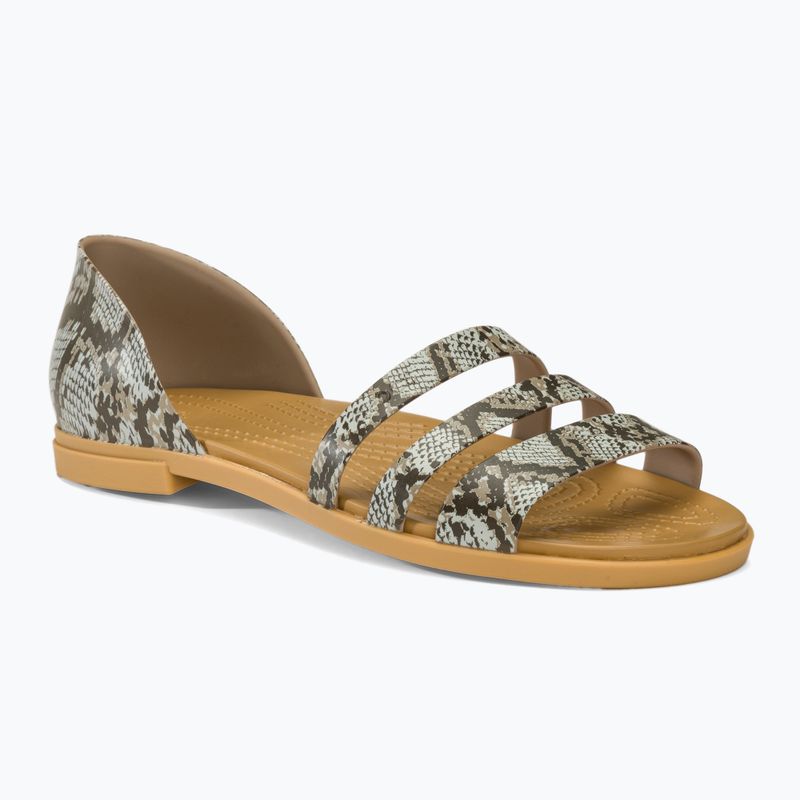 Women's Crocs Tulum Open Flat mushroom/stucco sandals