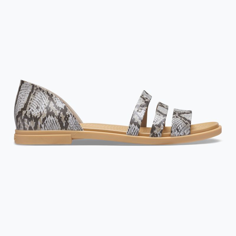 Women's Crocs Tulum Open Flat mushroom/stucco sandals 9