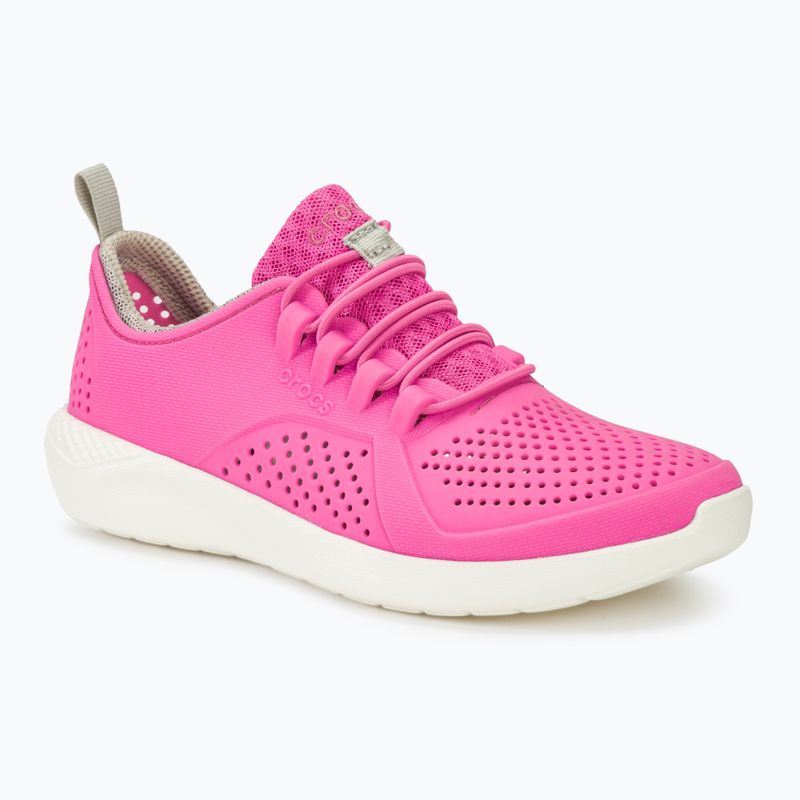 Crocs LiteRide Pacer electric pink/white children's shoes
